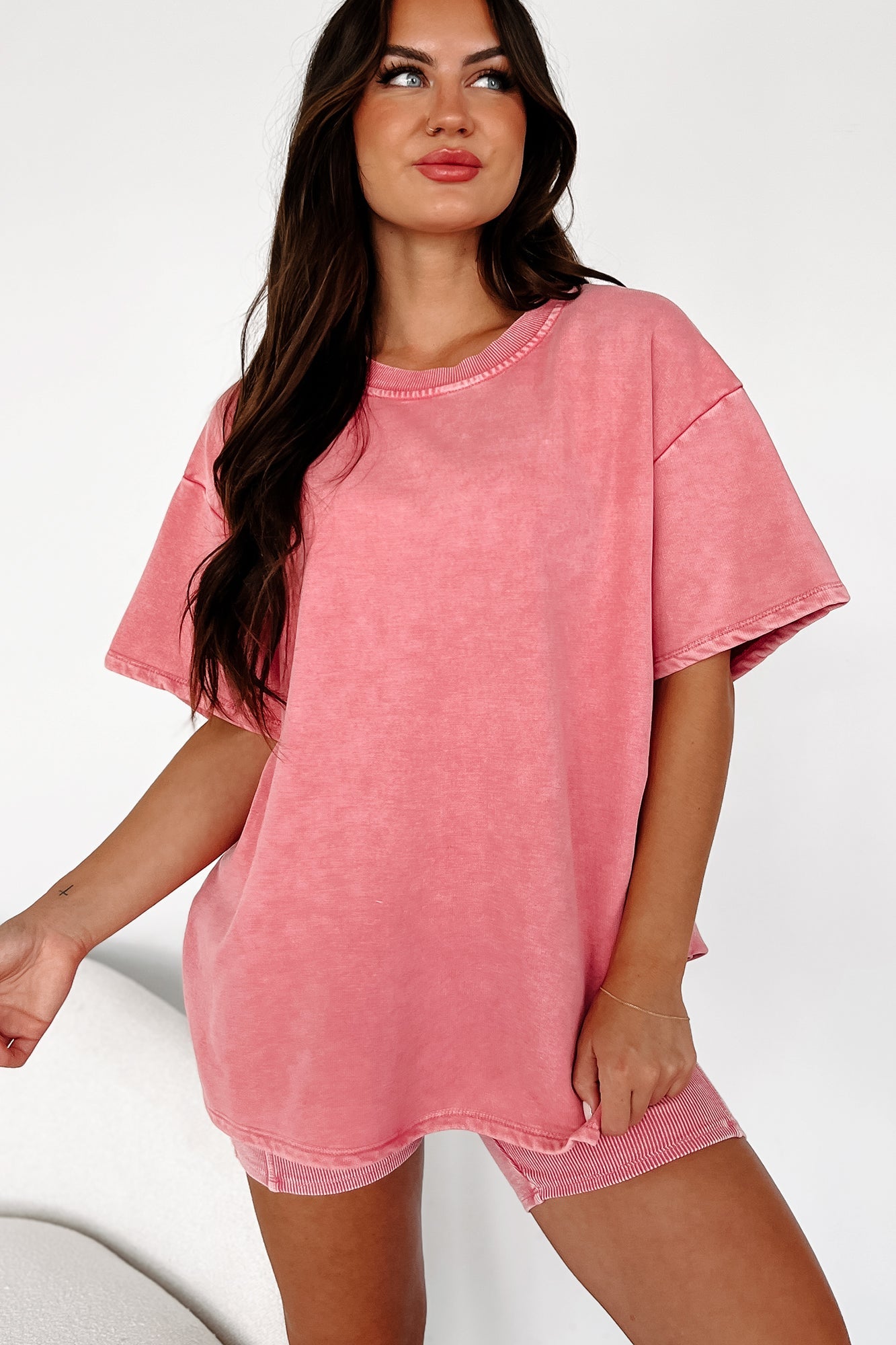 Subtle Comfort Oversized T-Shirt (Pink)