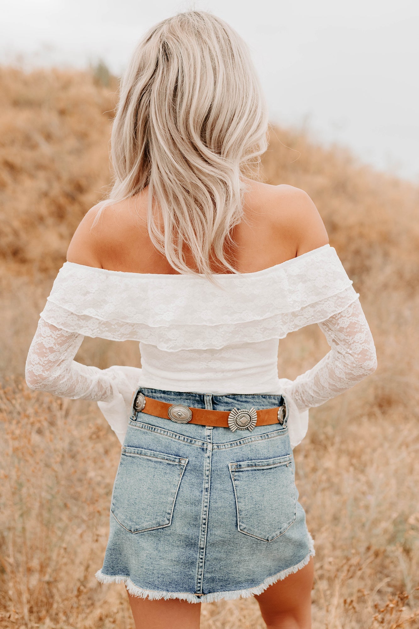 Throne Ready Off The Shoulder Lace Bodysuit (Ivory)